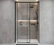 Gelco Luxor Black Sprchové Dveře 1500mm, čiré Sklo
