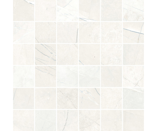 Mozaika jako kámen Cerdomus Pulpis Mosaico 4,7x4,7 Bianco Satinato 30x30 - bílá