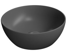Gsi Pura Keramické Umyvadlo Na Desku, Průměr 32cm, černá Mat
