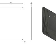 Sapho Ishape Zrcadlo S Broušenou Hranou 60x80cm, Zakulacené Rohy, Cu Free