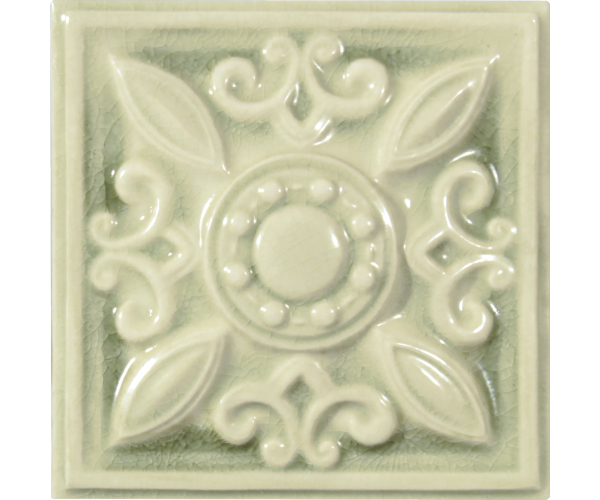 Retro dekor Grazia Essenze Neoclassico Felce Cracquele 13x13 Luc. - béžová