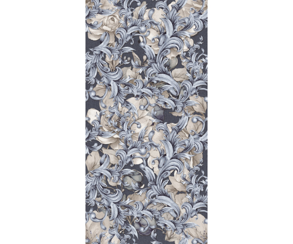 Květinový obklad APE Bellagio Baroque Blu Mix 60X120 Rett.