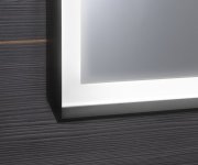 Sapho Sort Zrcadlo S Led Osvětlením 120x70cm, černá Mat