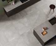 Dlažba jako beton Flaviker Hyper Silver Patch. 120x120 Nat. Rett. - šedá