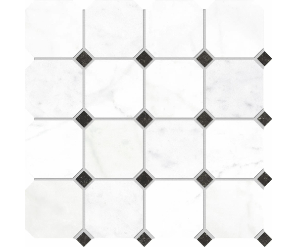 Mozaika jako kámen EdimaxAstor Concert Mosaico Ottagono White 30x30 Matt. - bílá