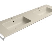 Gsi Pura Keramické Dvojumyvadlo Slim 142x46cm, Creta Mat