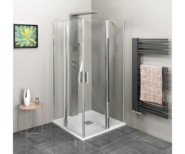 Polysan Zoom čtvercová Sprchová Zástěna 900x900mm, čiré Sklo