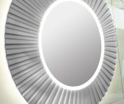 Sapho Pride Strip Kulaté Zrcadlo S Led Osvětlením V Rámu ø 75cm, Stříbrná