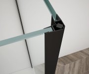 Gelco Trinity Black Obdélníkový Sprchový Kout 1100x1200mm, čiré Sklo, Pravé