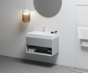 Umyvadlo Lite 80/45 S, s otvorem pro baterii, bez přepadu - Umyvadlo Lite 80/45 S, s otvorem pro baterii, bez přepadu XJX01280004