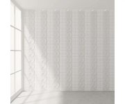 Retro obklad Deceram Bowl Mist Deco relief 3D 12x12 - šedá (skladem)