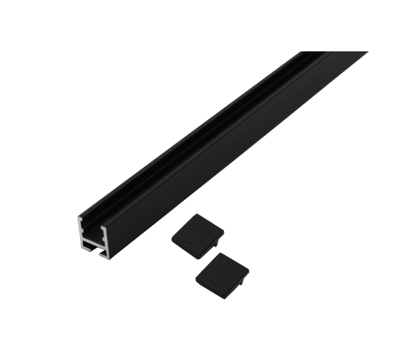 Mereo Spodní černá Alu Lišta Pro Ck1060xhb, Vč. 2 Ks Krytek, Délka 150 Cm, černý Alu