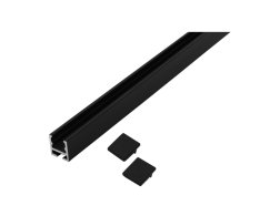 Mereo Spodní černá Alu Lišta Pro Ck1060xhb, Vč. 2 Ks Krytek, Délka 150 Cm, černý Alu