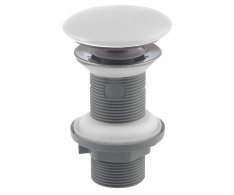 Isvea Umyvadlová Výpust 5/4“, Click-clack, Keramická Zátka, 20-70mm, Bílá Mat