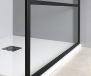 Gelco Cure Black Sprchová Zástěna 900mm, čiré Sklo