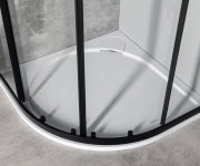 Gelco Sigma Simply Black čtvrtkruhová Sprchová Zástěna 1000x1000 Mm, R550, čiré Sklo