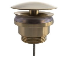 Silfra Umyvadlová Výpust 5/4“, Neuzavíratelná, Velká Zátka, 5-55mm, Zlato Mat