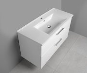 Aqualine Vega Umyvadlová Skříňka 97x60x43,6cm, 2x Zásuvka, Bílá
