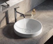 Polysan Verto Umyvadlo Zápustné, Litý Mramor, Průměr 40,5cm, Bílá Mat