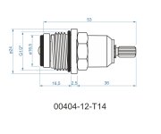 Vršek Mosazný  - Myjava  1/2"- T14 (matička) 00404-12-T14