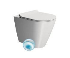Gsi Kube X Wc Mísa Stojící, Geniusflush, 36x55cm, Spodní/zadní Odpad, Bílá Dual-mat