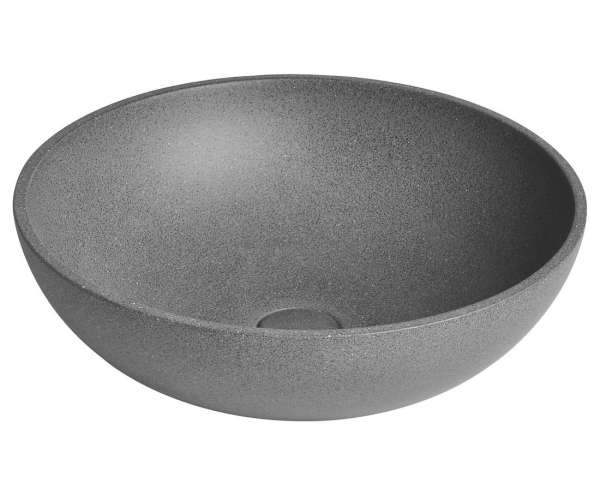 Sapho Turf Betonové Umyvadlo Na Desku, Včetně Výpusti, ø 44cm, černý Granit