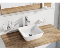 Umyvadlo Uni Slim 38 S - Umyvadlo Uni Slim S 38, bez otvoru pro baterii, bez přepadu, bílá