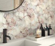 Obklad s květinami Polis Volcano Petunia Decoro Beige AB 20x60