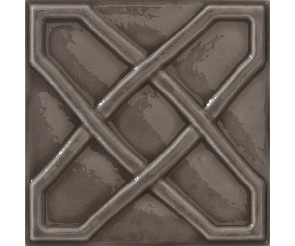 Dekor Settecento Chelsea Choco Dec. Square 15x15 - hnědá