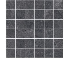 Sant Agostino Bergstone Mosaico Black 30x30 Nat. Rett.