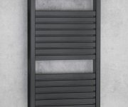 Aqualine Tondi Otopné Těleso Rovné 450x970 Mm, Středové Připojení, černá Mat