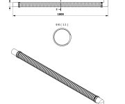 Polysan Odpadní Flexi-zkracovatelné Dopojení, L-100 Cm, Koleno 40/40 Mm