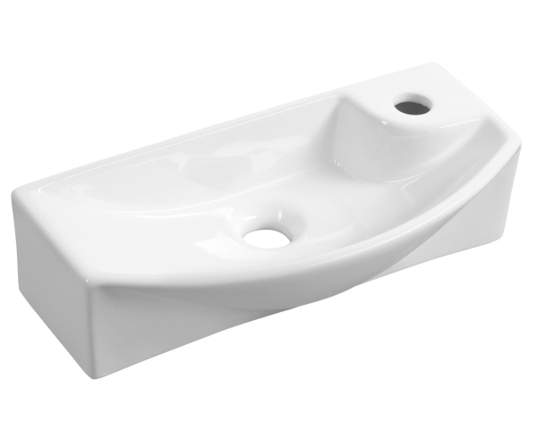 Sapho Carlon Keramické Umývátko, 45x23cm, Otvor Pro Baterii Vpravo, Bílá
