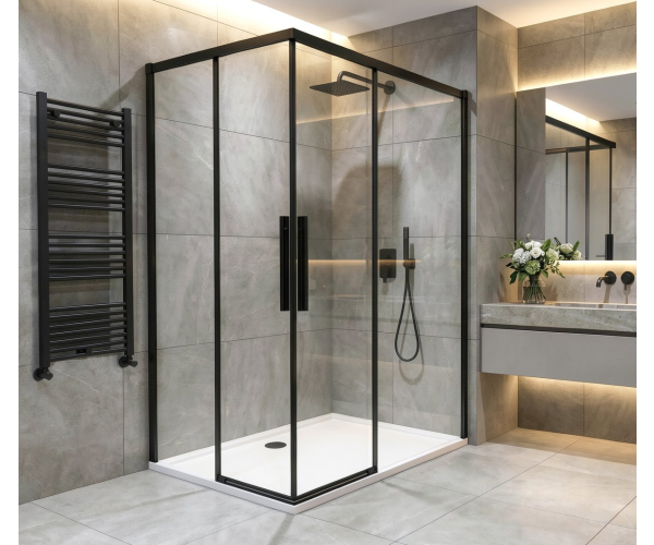 Gelco Luxor Black Obdélníkový Sprchový Kout 1000x900mm L/p Varianta, Rohový Vstup