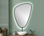 Sapho Elena Zrcadlo S Led Podsvícením 20w, 68x96cm, černá Mat
