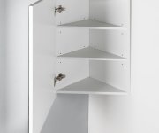 Aqualine Zoja/keramia Fresh Rohová Zrcadlová Skříňka 37x72x37cm, Bílá