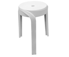 Ridder Stan Koupelnová Stolička, Průměr 30cm, Bílá