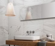 Vzorovaná dlažba Codicer Carrara Wave 33x66 - bílá