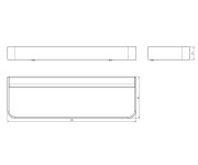 Metaform Bella Držák Ručníků Na Bok Skříňky 250mm, černá Mat