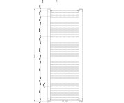Aqualine Direct Otopné Těleso Se Středovým Připojením, 600x1680mm, 1013 W, Bílá