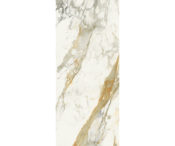 Dlažba jako mramor Marca Corona Scultorea Calacatta Vena Antica 120x278 Luc. Rett. - bílá