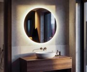Aqualine Ursa Kulaté Zrcadlo S Led Osvětlením ø 70cm, Dotykový Senzor, Stmívatelné