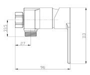 Mereo Sprchová Nástěnná Baterie, Dita, 150 Mm, Bez Příslušenství, Chrom