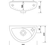 Creavit Oval Keramické Umývátko 39x23cm, Bílá