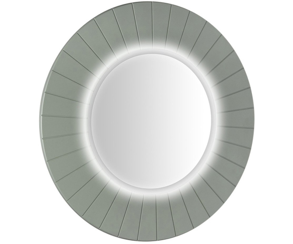 Sapho Lumiro Strip Kulaté Zrcadlo S Led Osvětlením V Rámu ø 90cm, Verde