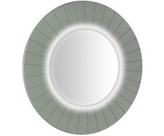 Sapho Lumiro Strip Kulaté Zrcadlo S Led Osvětlením V Rámu ø 90cm, Verde