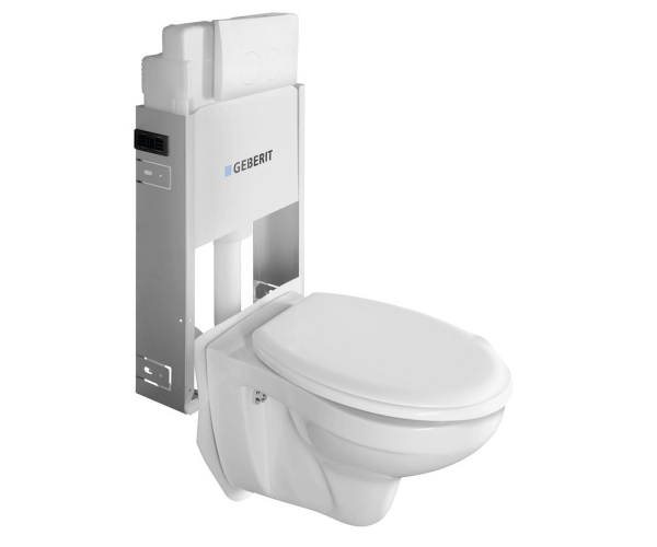 Aqualine Závěsné Wc Taurus S Podomítkovou Nádržkou A Tlačítkem Geberit, Bílá
