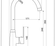 Dřezová Stojánková Baterie S Horním Litým Ramínkem - Chrom - Ventura VNR3113-U
