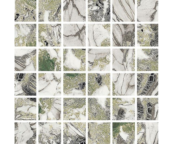 Mozaika jako kámen Fioranese Sound of Marbles Mosaico Screziato Vivace 30x30 Matt. Rett.
