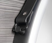 Sapho Orbiter Kulaté Zrcadlo S Led Osvětlením ø 60cm, Kožený Pásek, černá Mat